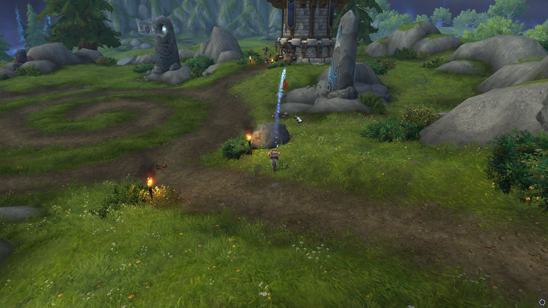 Hitting a target with Rime from long range in World of Warcraft Plunderstorm