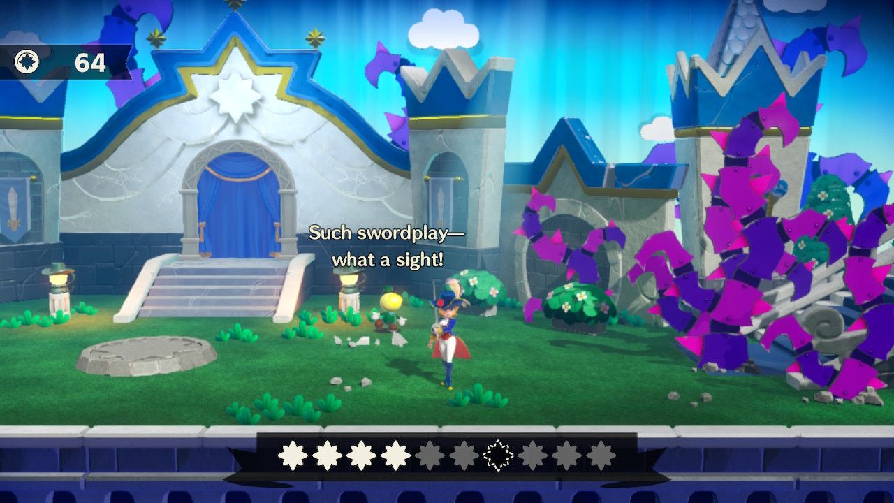 Princess Peach Showtime Peach after winning her first sword fight