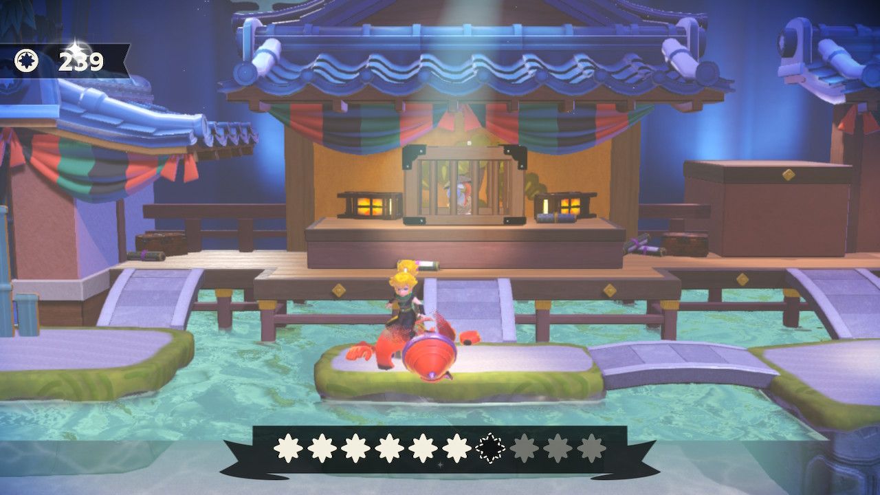 Princess Peach Showtime Peach killing the red guard