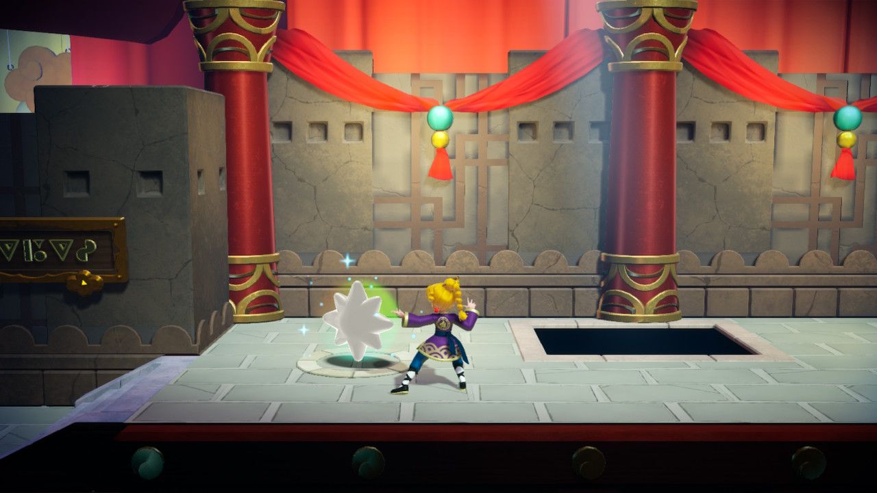 Princess Peach Showtime Peach after breaking the Kung Fu training wheel