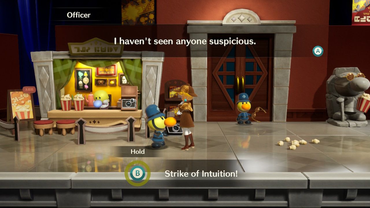 Princess Peach Showtime, Peach accusing the policeman with a camera