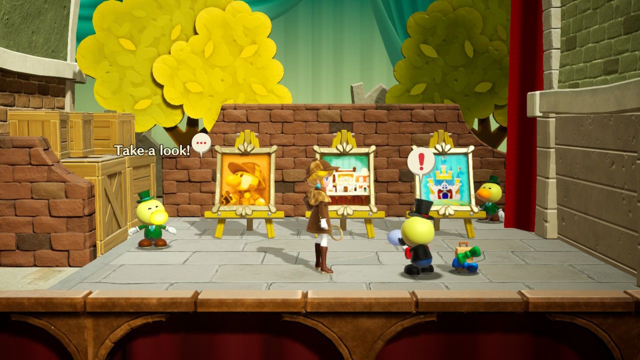 Princess Peach Showtime, Peach helping the Ribbon Man in The Rainy-Day Plot