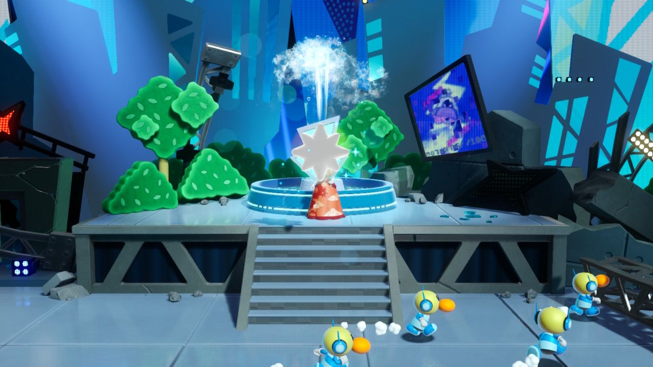 Princess Peach Showtime Mighty Peach activating a water fountain