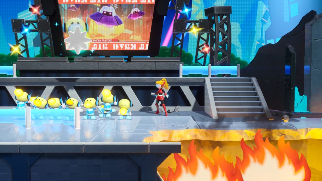 Princess Peach Showtime Mighty Peach after defeating the squid monster