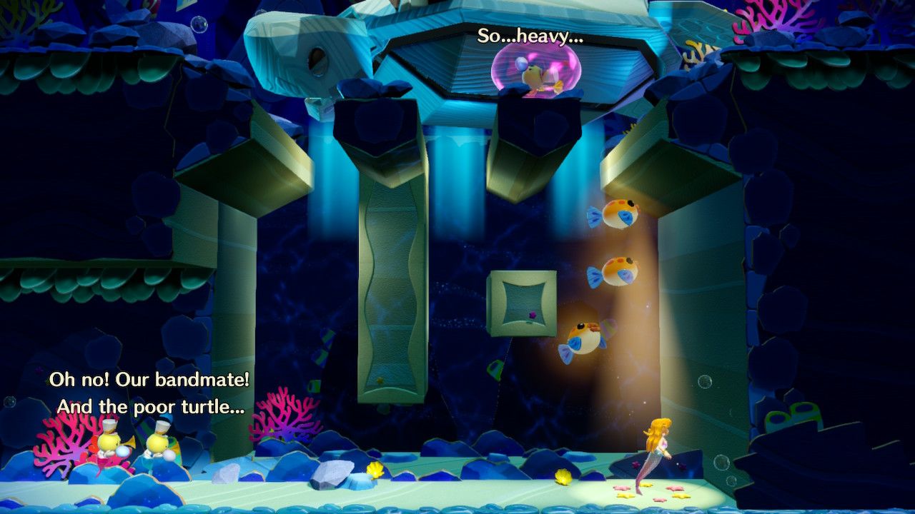 Princess Peach Showtime Peach posing in a ring of starfish