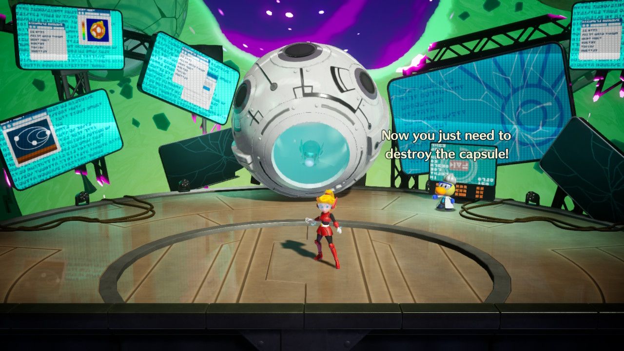 Princess Peach Showtime Mighty Peach defending the professor