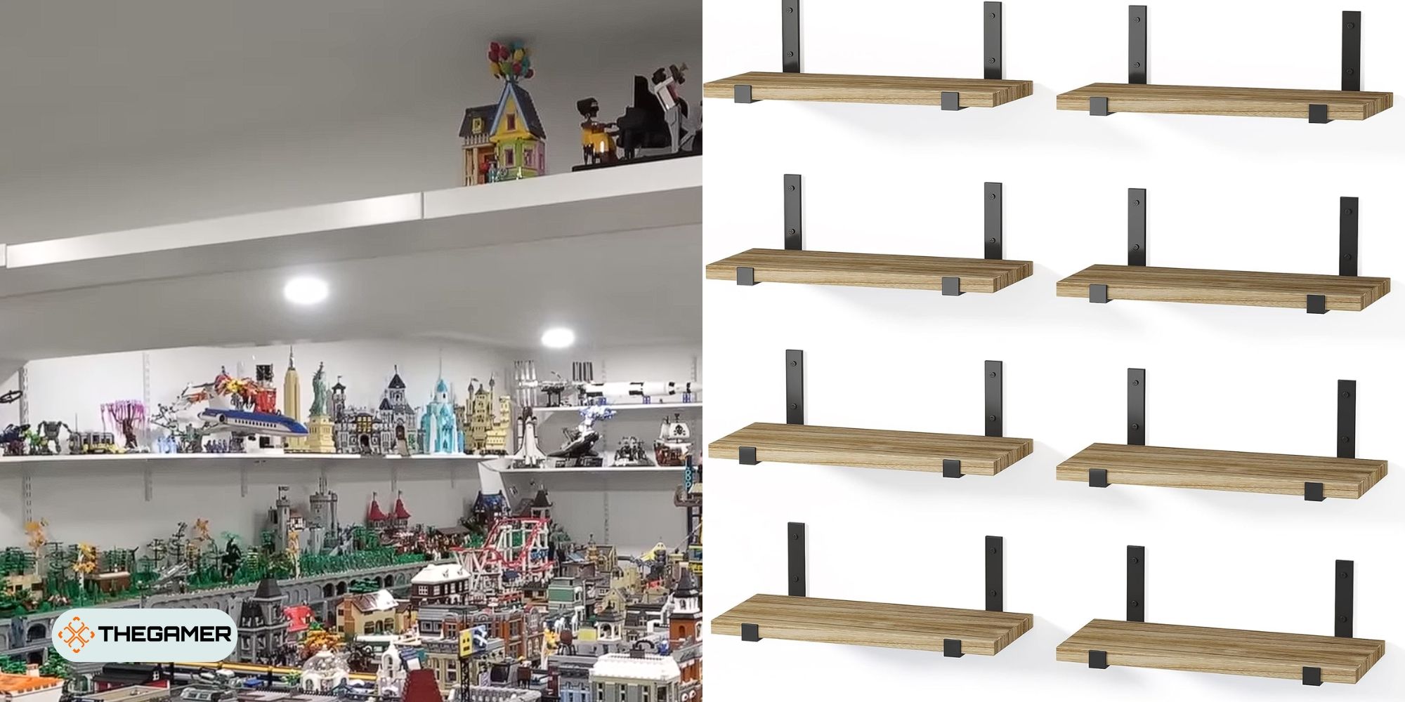 Image of Floating Shelves with Lego Display Sets