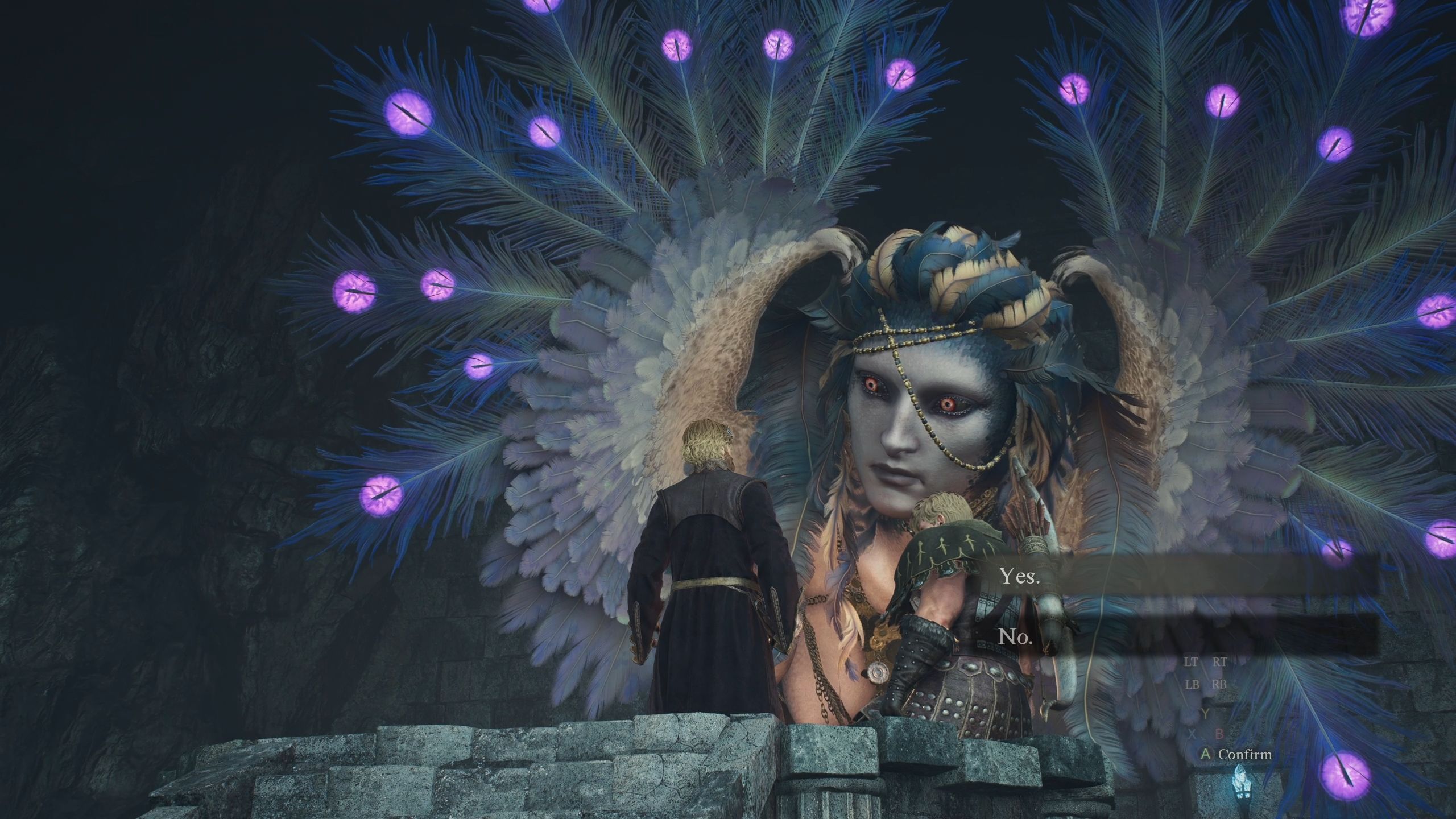 A choice of yes or no to confirm the Arisen answer - Dragon's Dogma 2