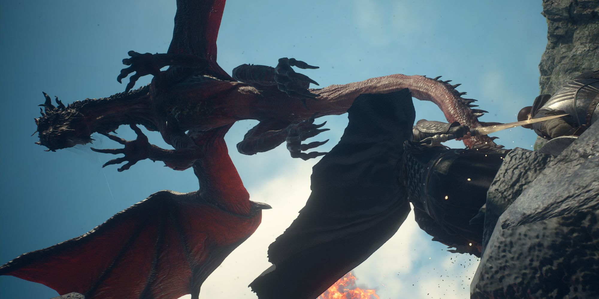 A picture of a Drake flying above the Arisen - Dragon's Dogma 2