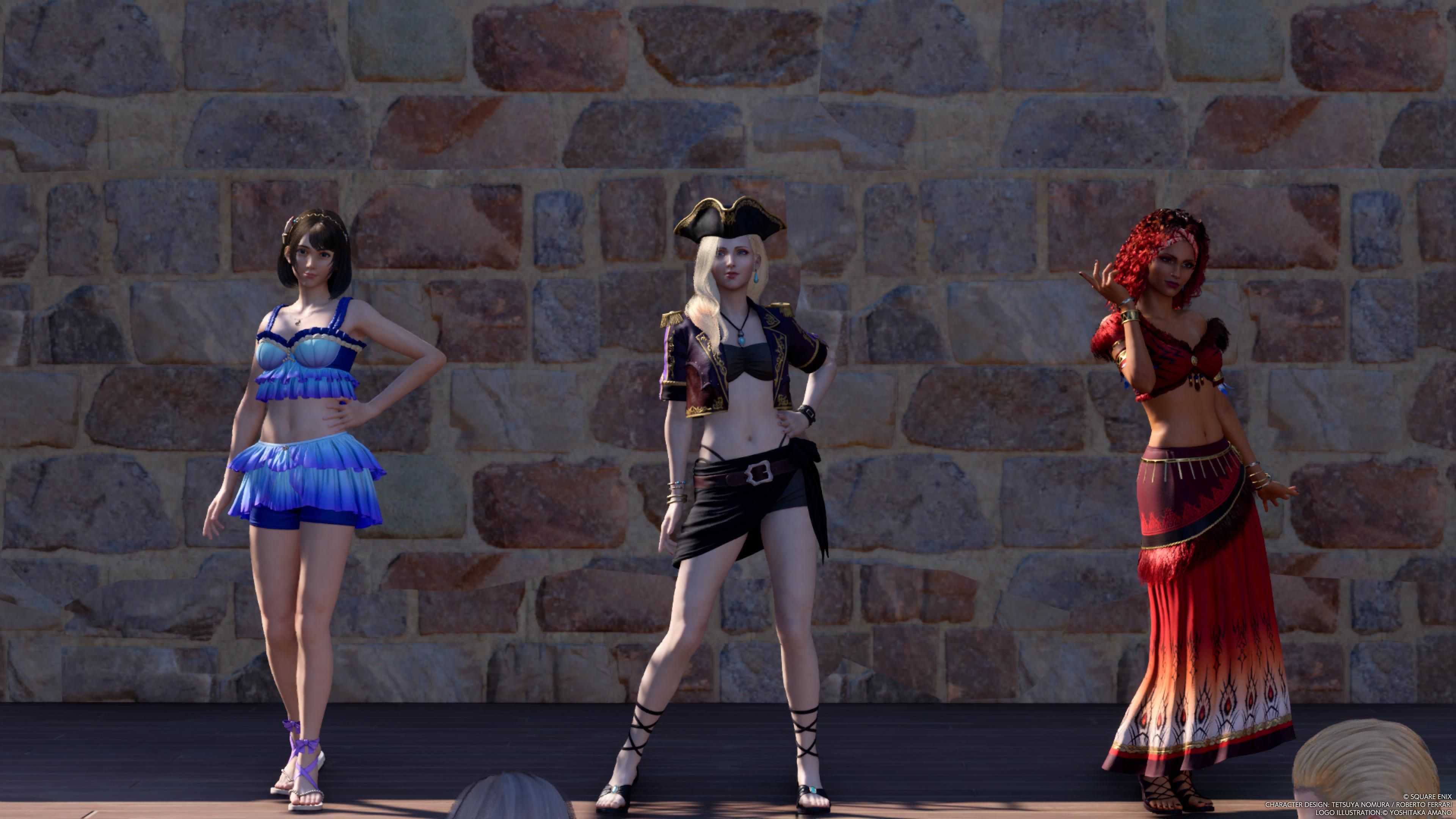 A picture of Fran, Naomi and Yorda posing - FF 7 Rebirth