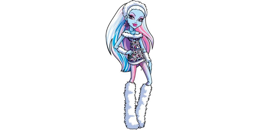 Abbey Bominable Standing With Hands On Hips Wearing Pink And Blue Outfit