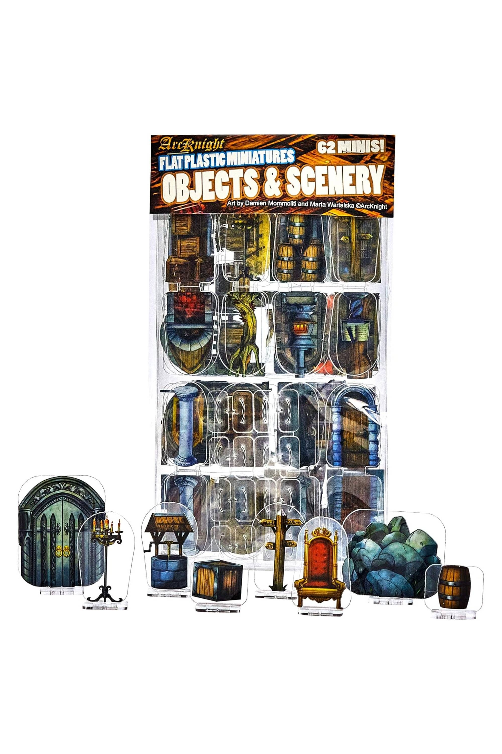 ArcKnight Flat Plastic Miniatures - Objects and Scenery