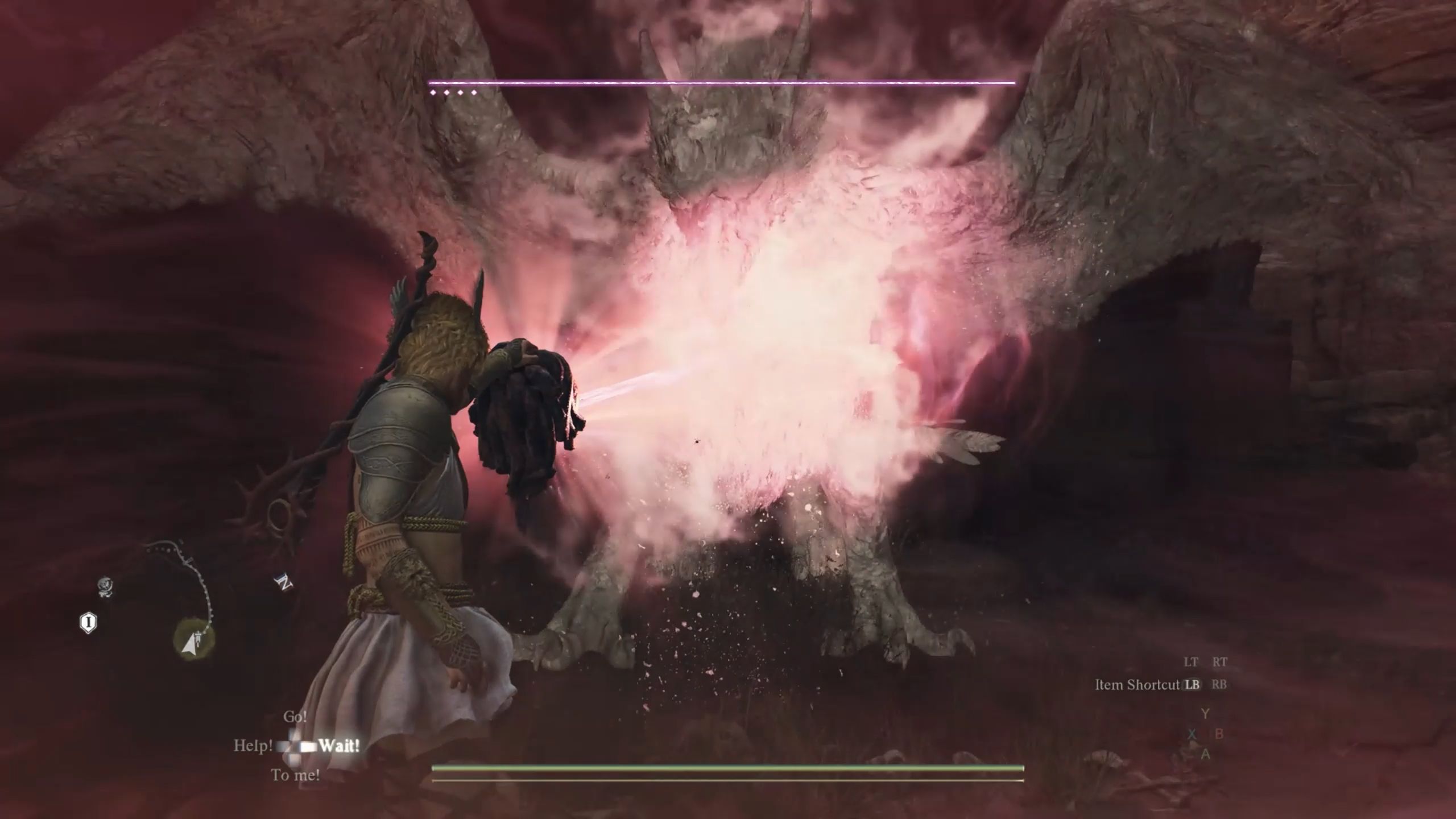 Arisen is trying to petrify a griffin using a Medusa head - Dragon's Dogma 2