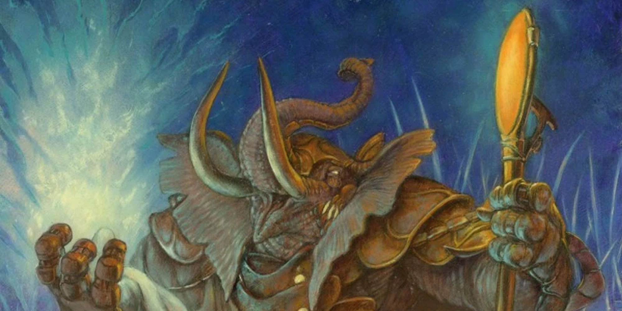 Artwork Of A Loxodon Spellcaster