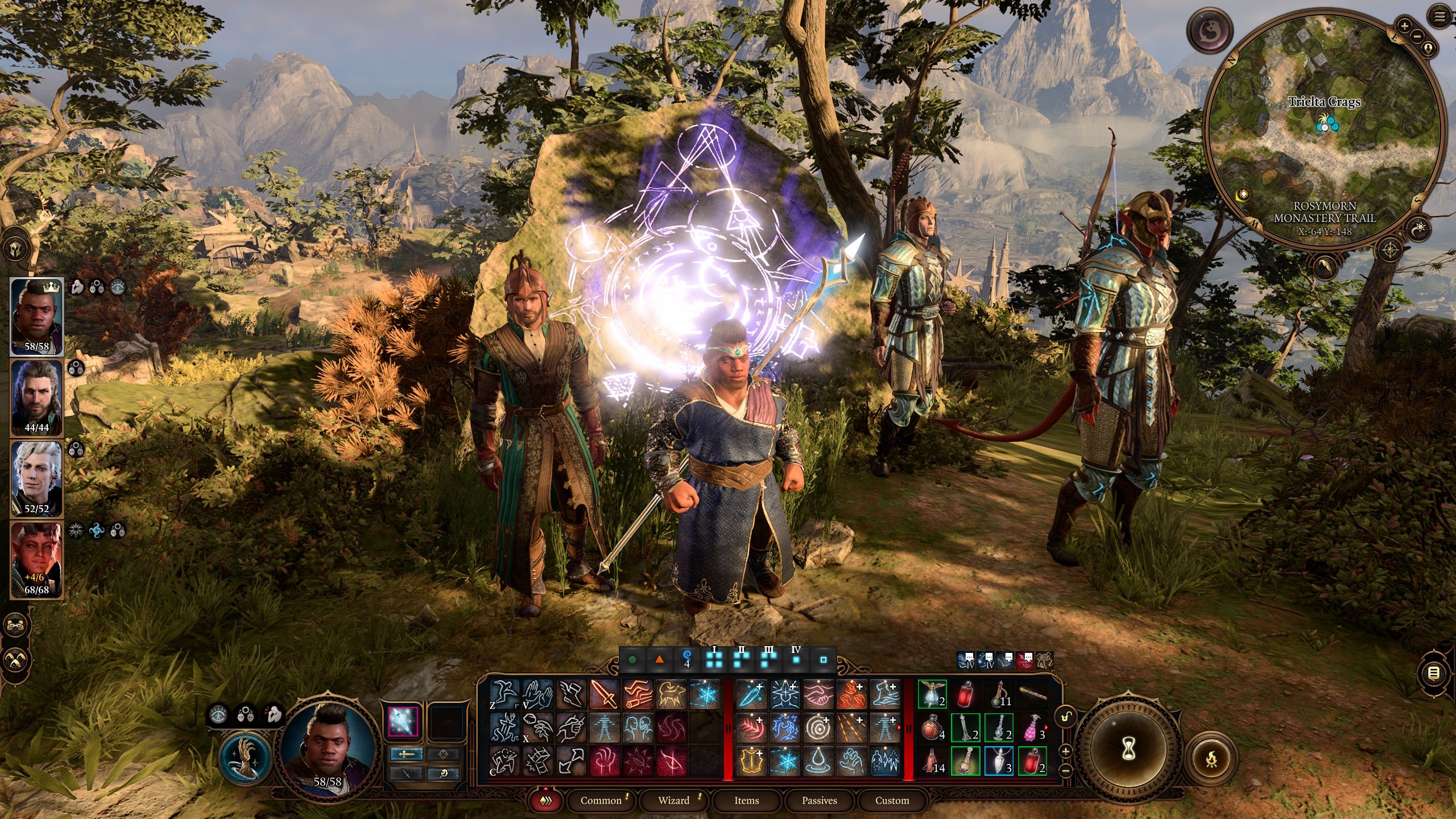 Baldur's Gate 3 Conjuration Wizard and the Gang