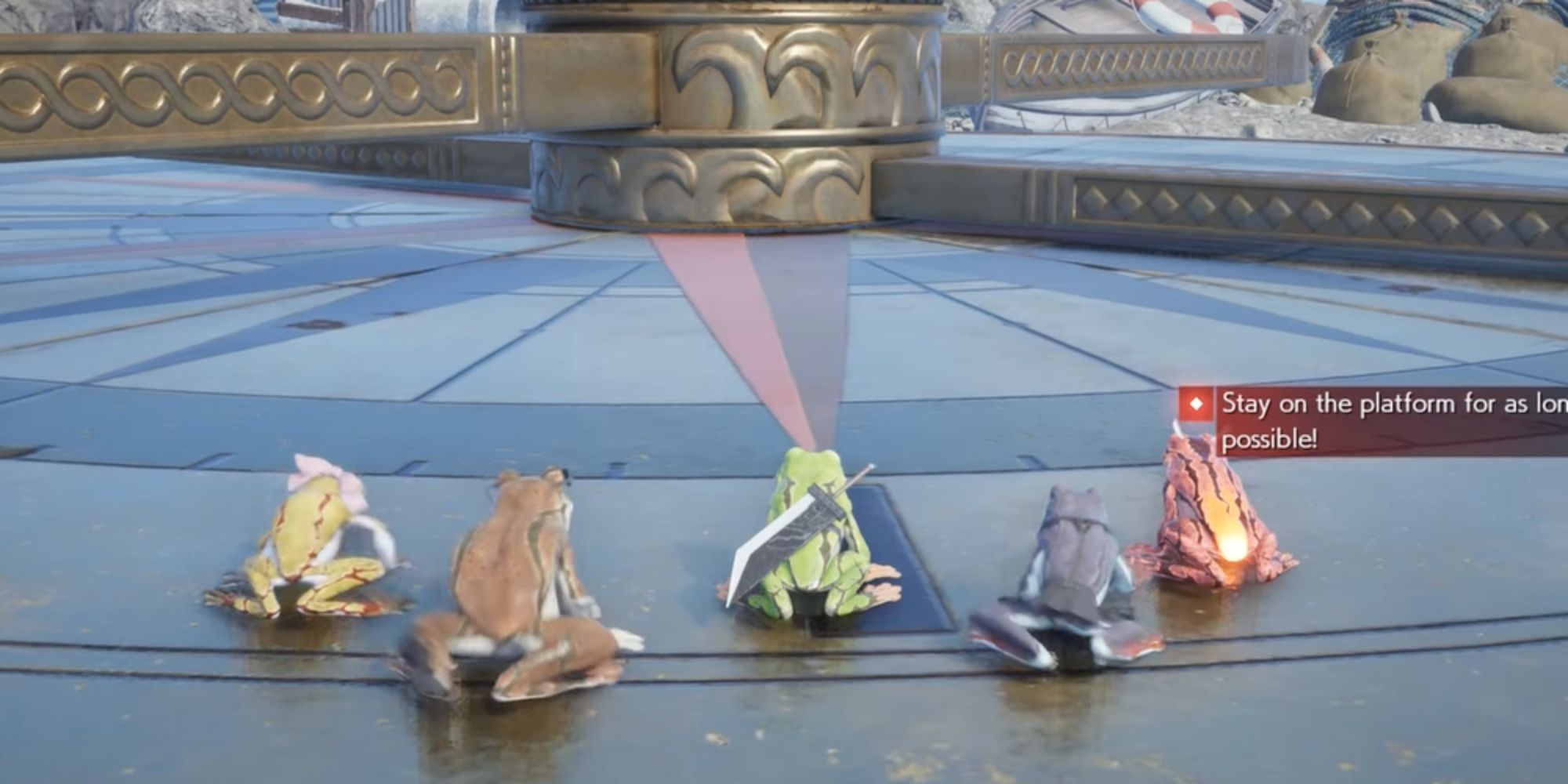 Cloud and Tifa as frogs in Final Fantasy 7 Rebirth