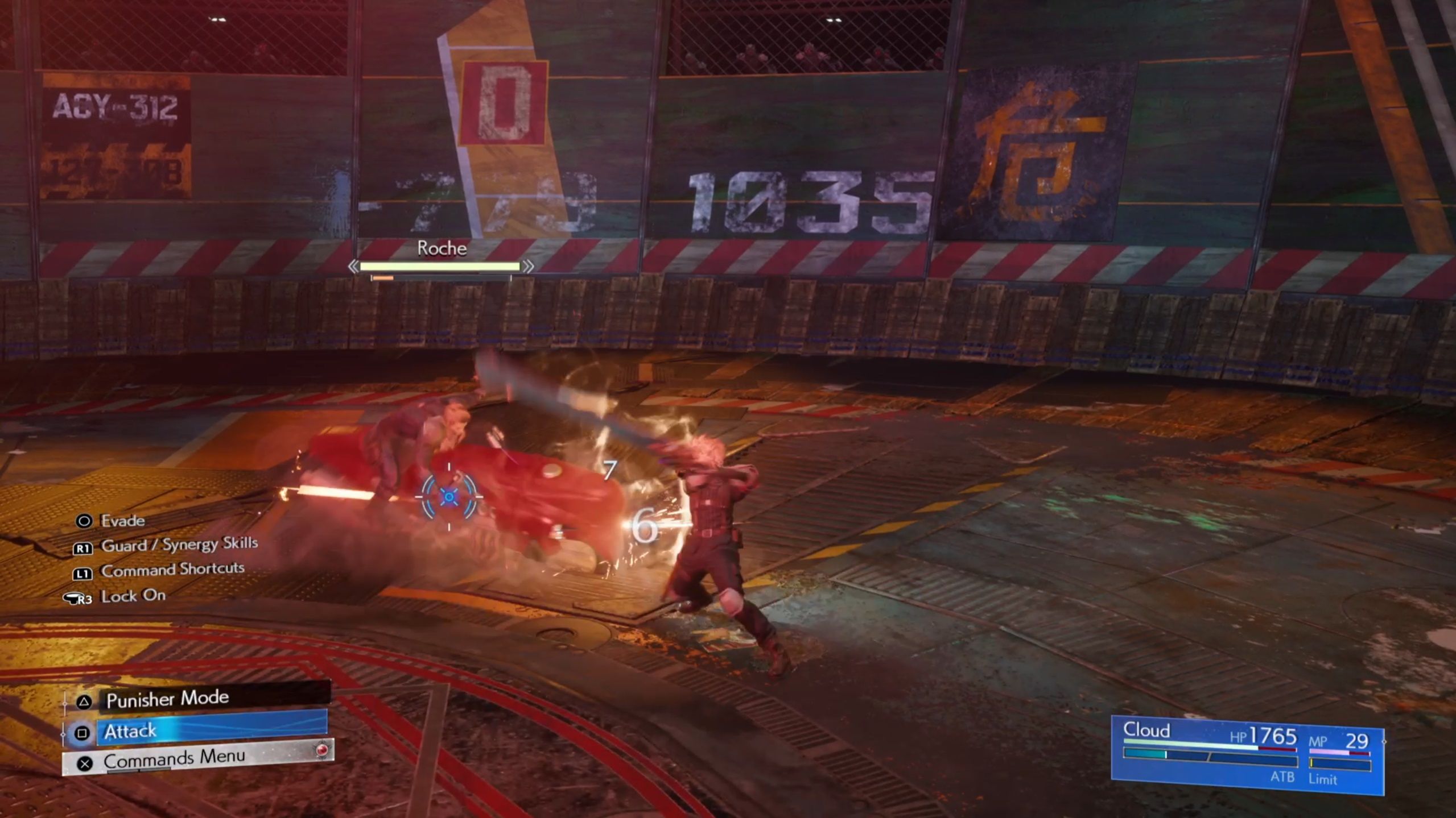Cloud deflecting Roche's attack in FF7 Rebirth