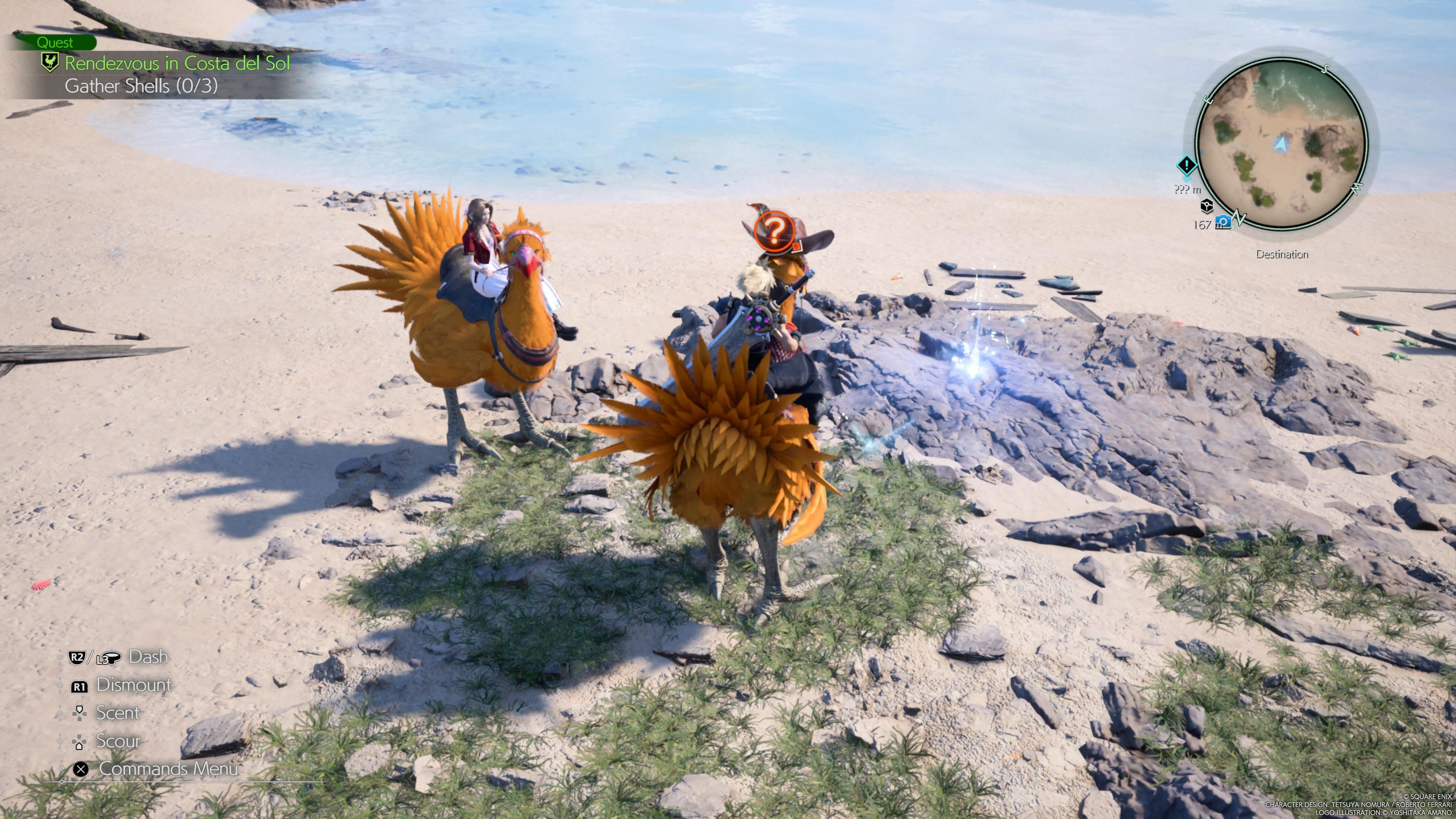 Cloud riding his Chocobo - FF 7 Rebirth