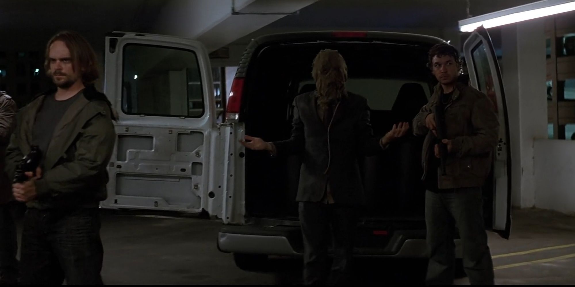 The Dark Knight: The Scarecrow With His Mask On About To Do A Drug Deal