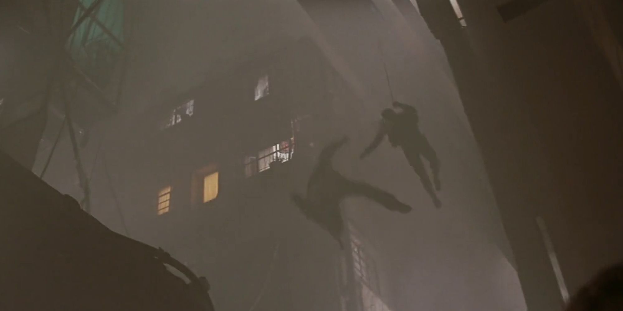 Batman Begins: A Man Falling Off Of Batman