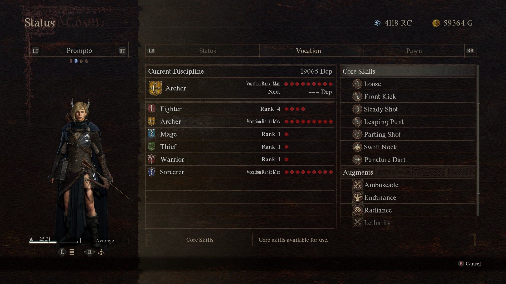The core skills of the Archer Vocation as seen in Dragon's Dogma 2