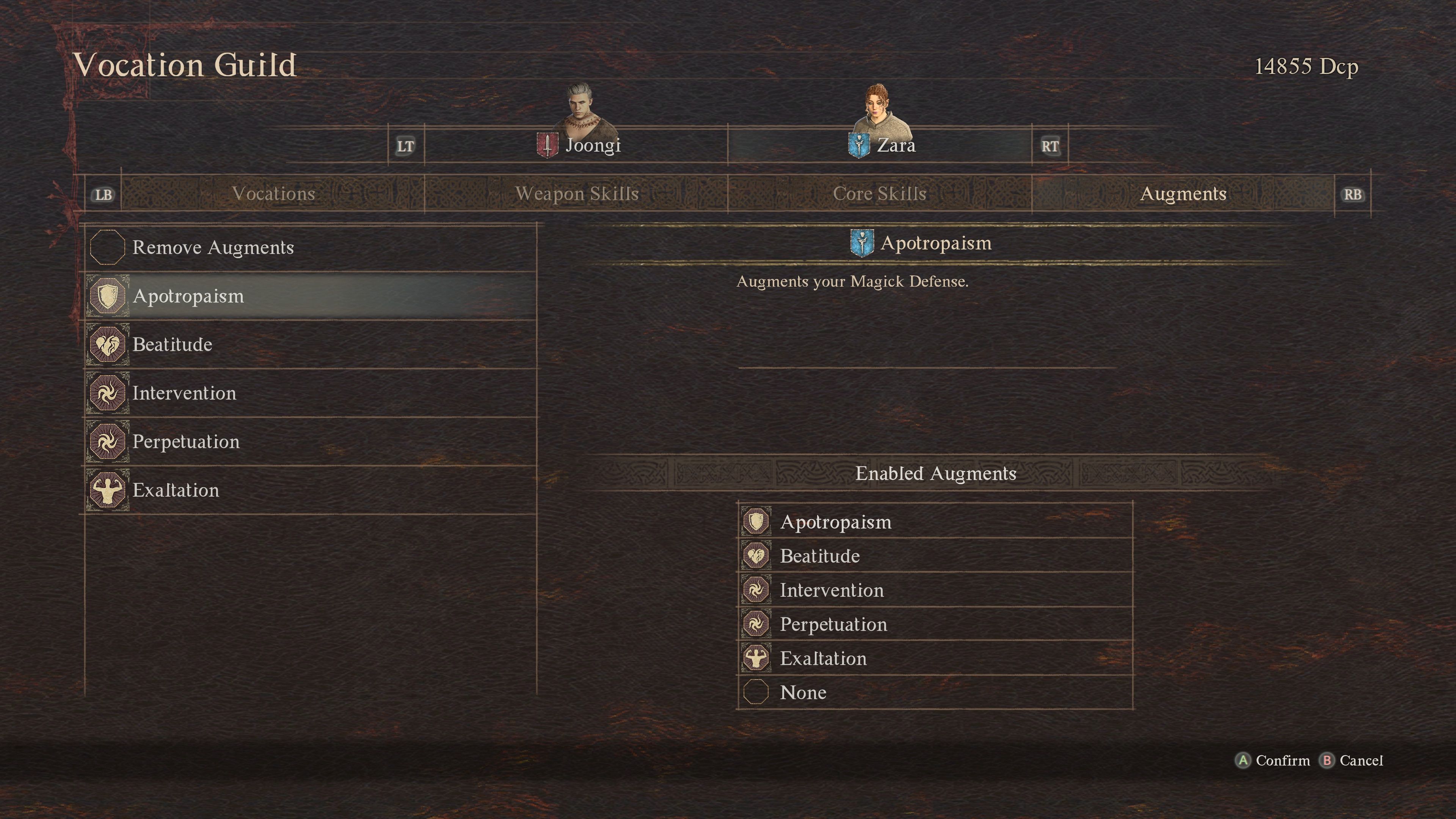 The Mage Vocation's Augments in Dragon's Dogma 2.
