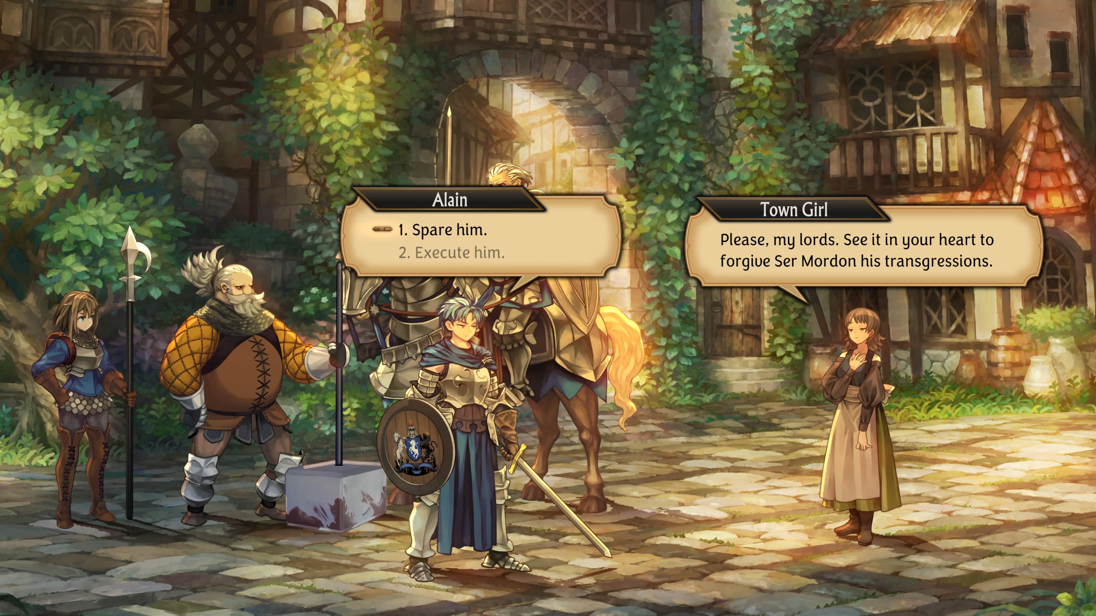 Deciding whether or not to spare Mordon in Unicorn Overlord