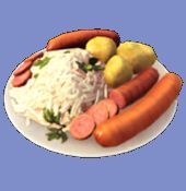 Disney Dreamlight Valley Sausage and Sauerkraut Platter