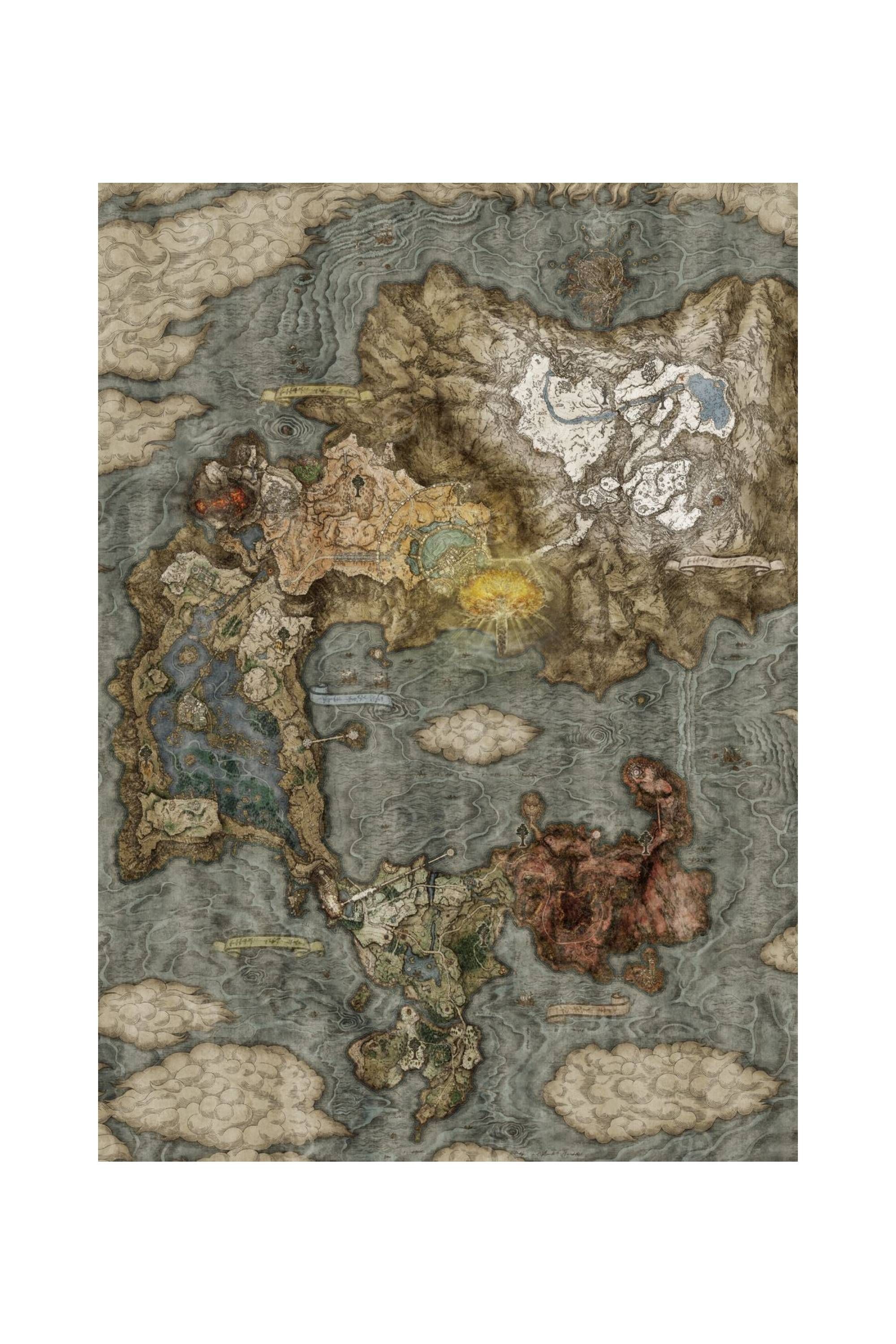 Displate Elden Ring Map Metal Poster