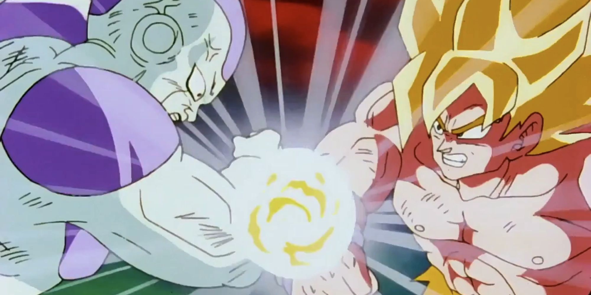 Dragon Ball Z Shot Of Frieza And Goku Creating Energy