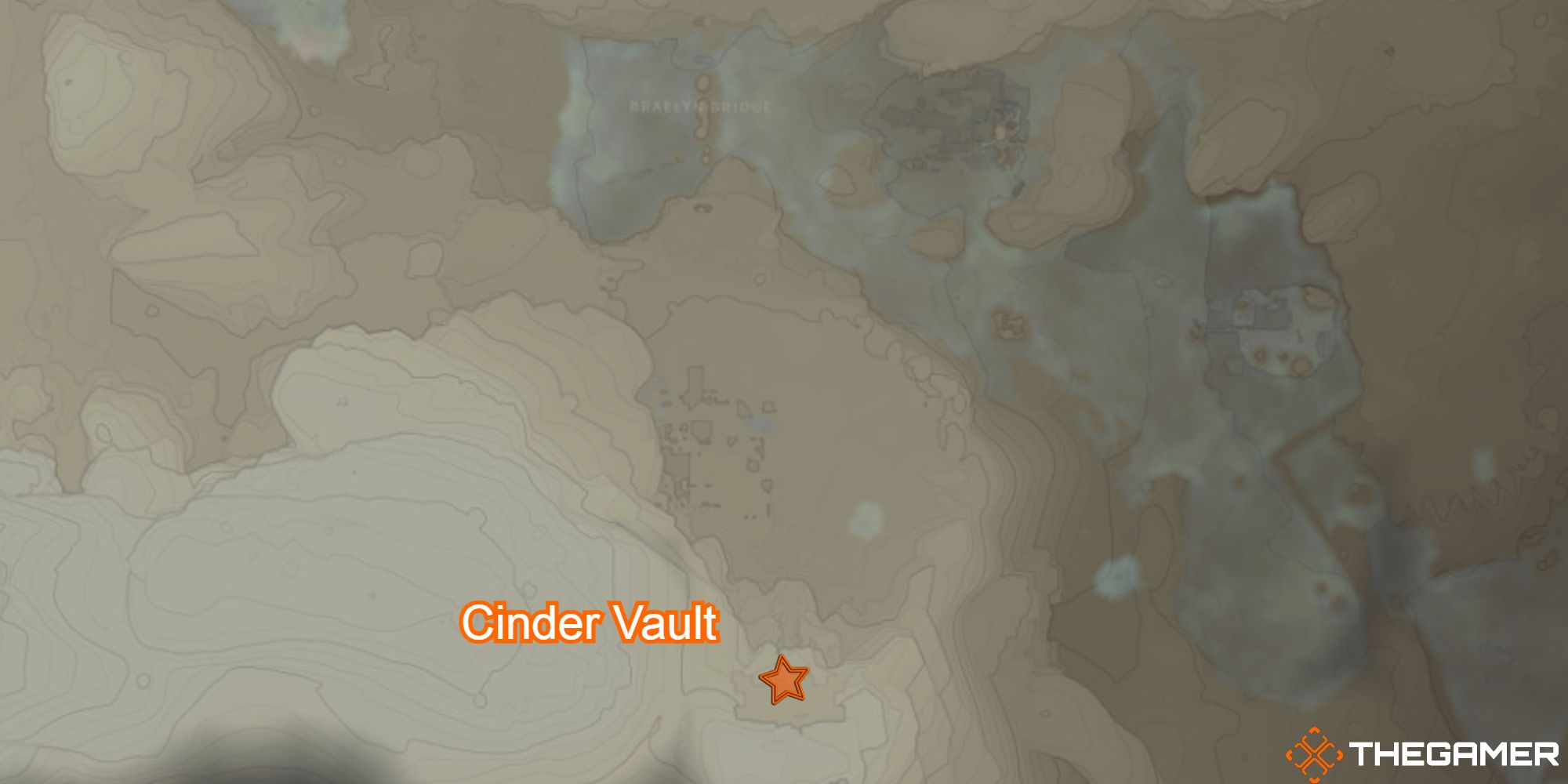 enshrouded cinder vault marked on map