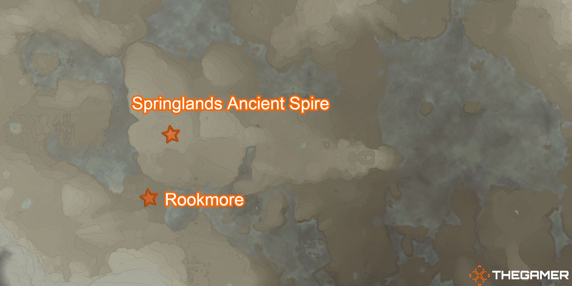 enshrouded springlands spire and rookmore marked on map