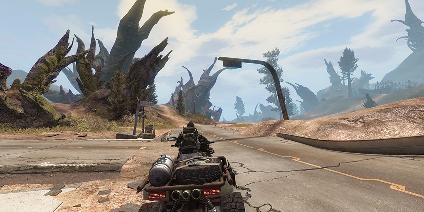 Player Character Driving On ATV in Defiance 2050