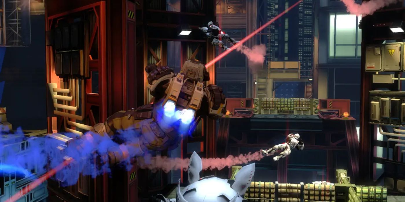 Screenshot from Hybrid Jet-Pack Multiplayer Battle