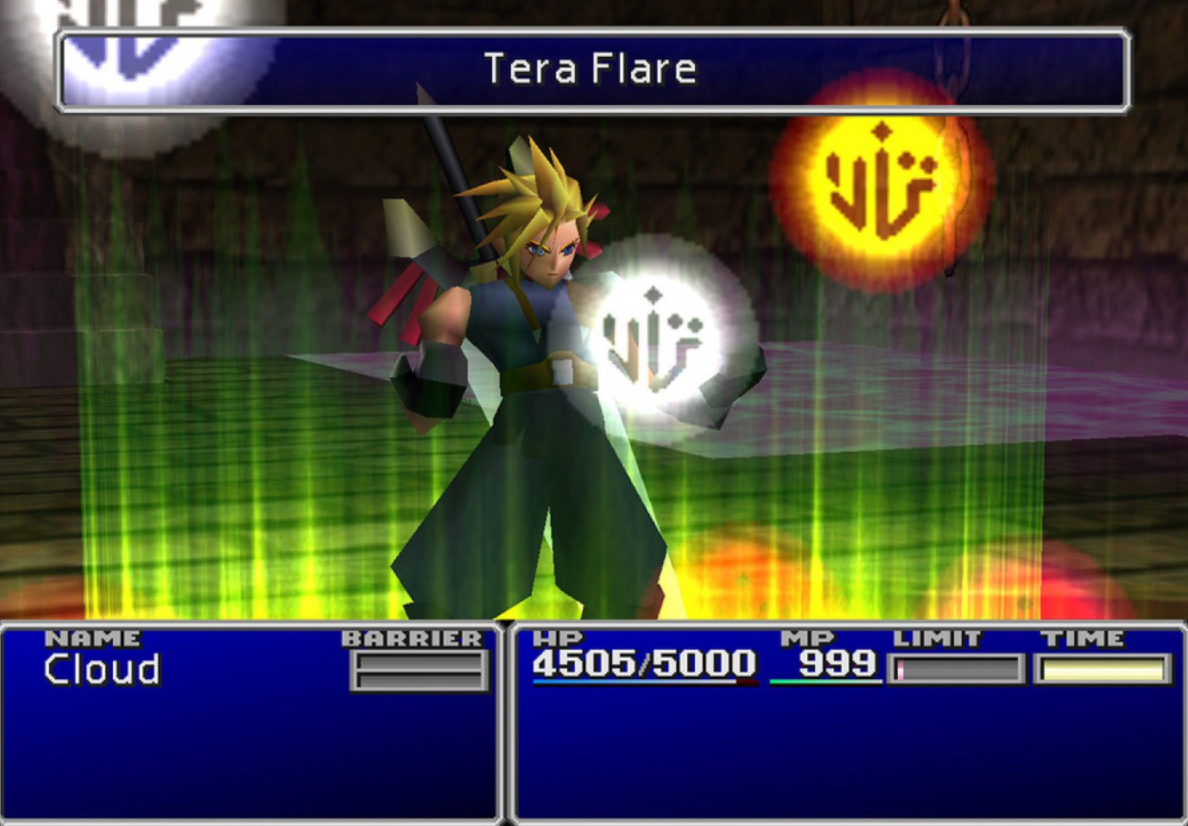 Final Fantasy 7 - Cloud Casting Tera Flare