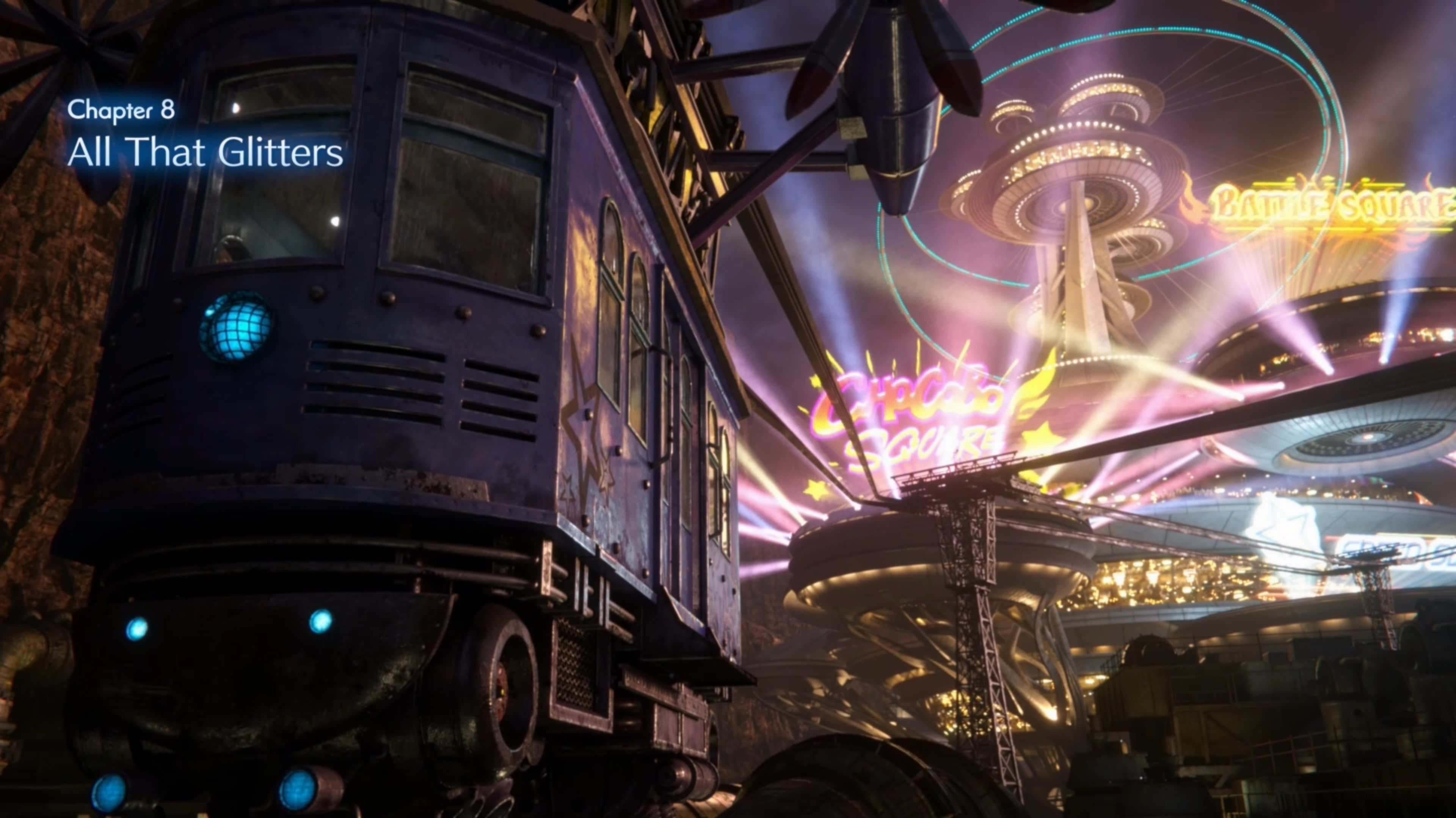 A view of The Gold Saucer in Final Fantasy 7 Rebirth
