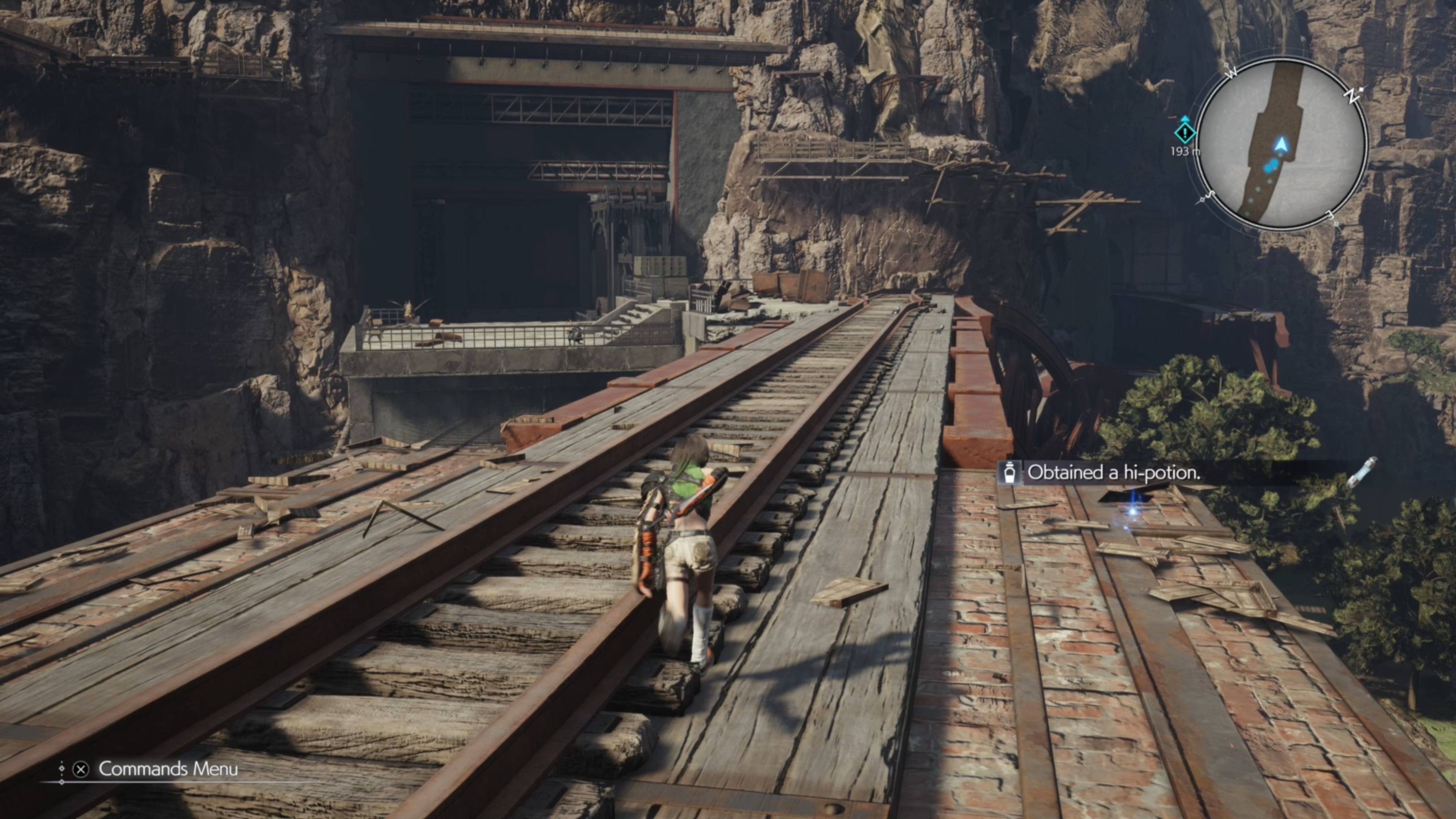 Final Fantasy 7 Rebirth, Yuffie running along train tracks