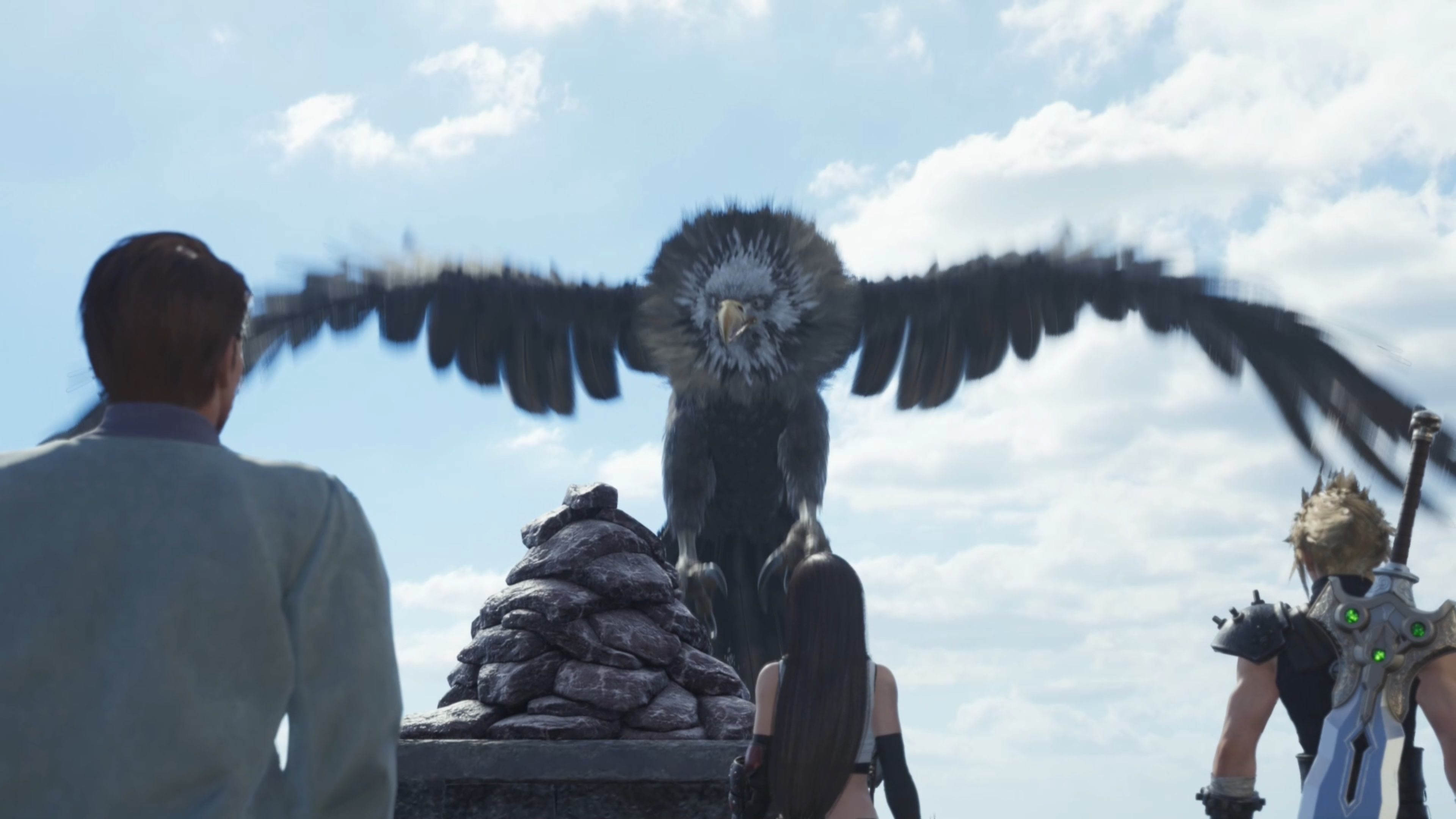 An image of a Condor appearing at Condor Hill during the Dreaming of Blue Skies side quest in Final Fantasy 7 Rebirth