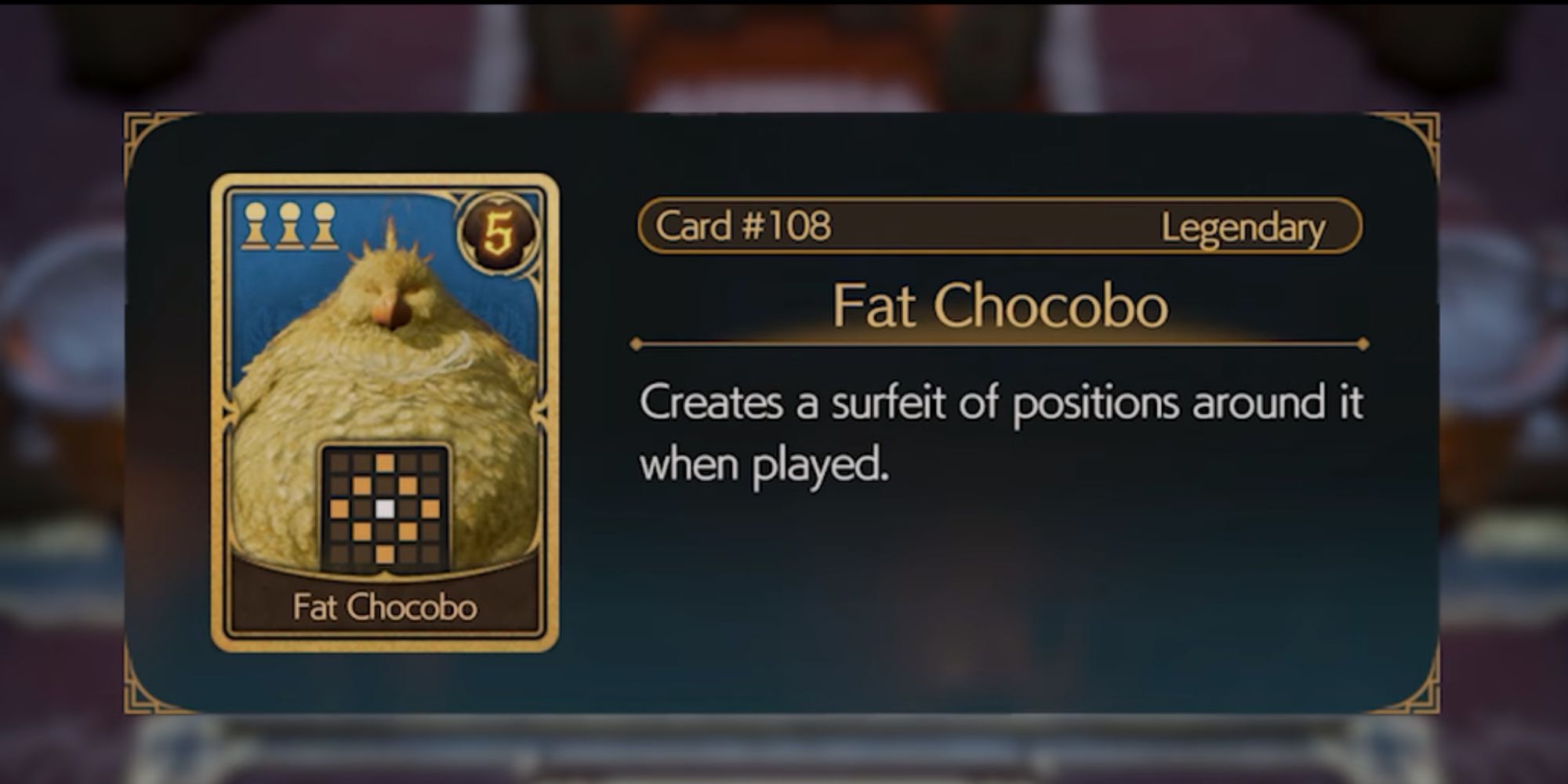Final Fantasy 7 Rebirth Fat Chocobo Card(1)