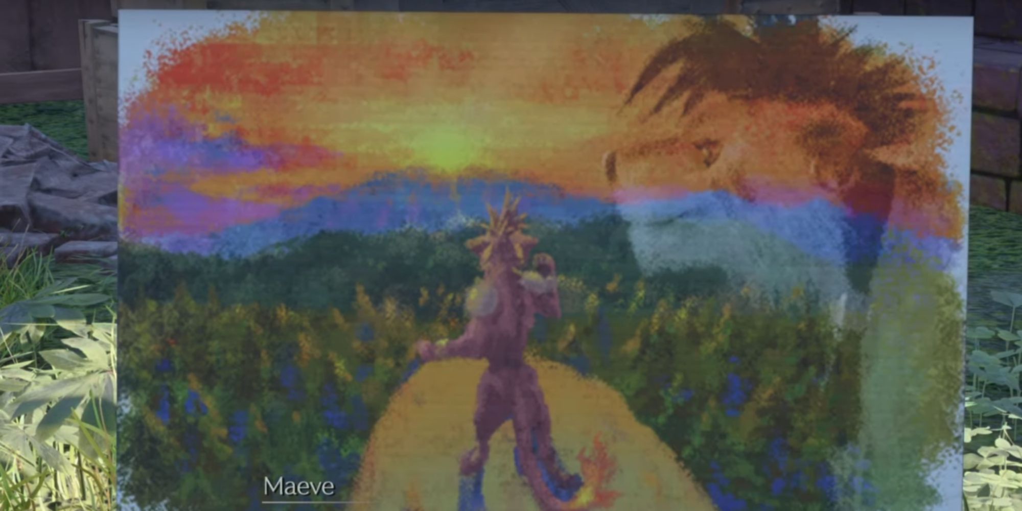 Lion King drawn in Final Fantasy 7 Rebirth 