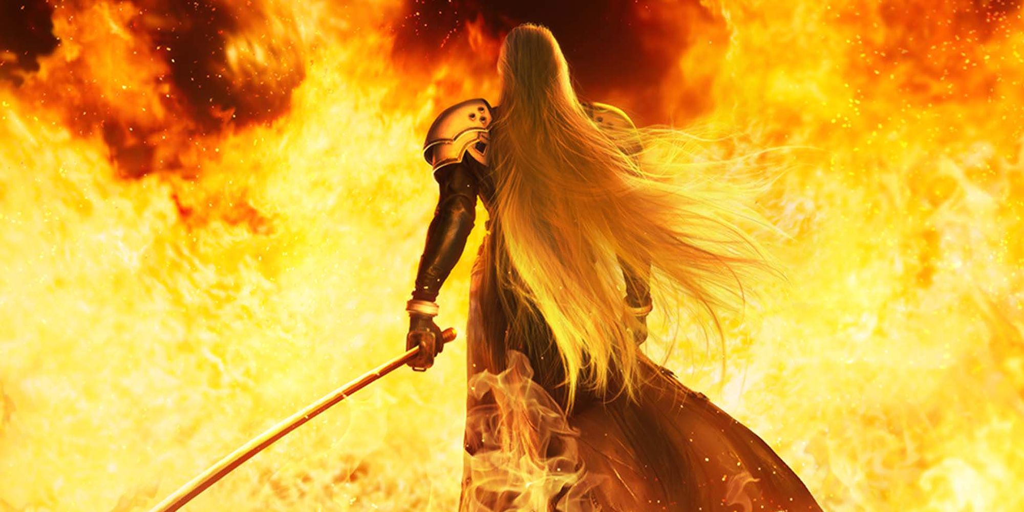 Final Fantasy 7 Sephiroth Watches Nibelheim Burn