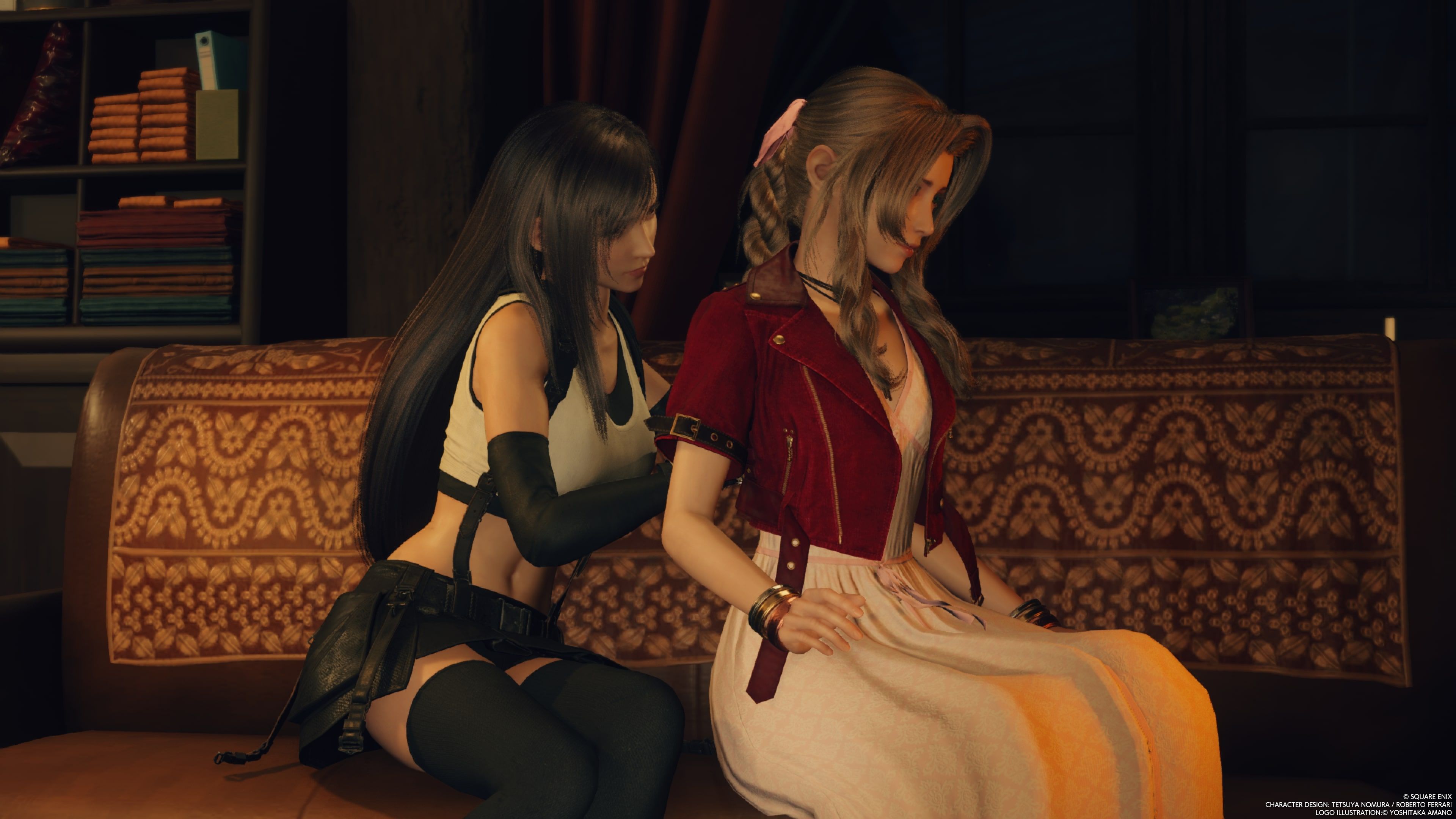 FINAL FANTASY VII REBIRTH Tifa and Aerith massage