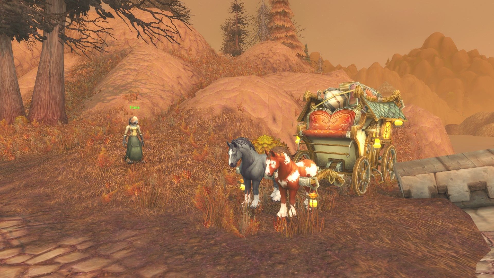 Fiona and her caravan by the bridge over the Thondroril River