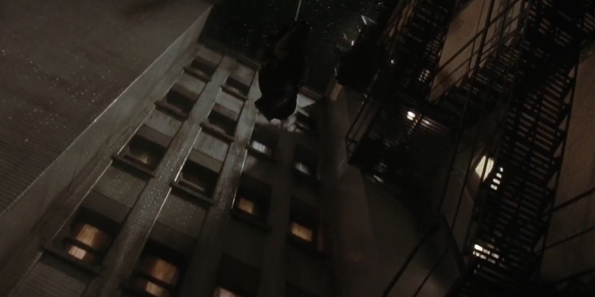 Batman Begins: Flass Falling Up And Down Several Stories