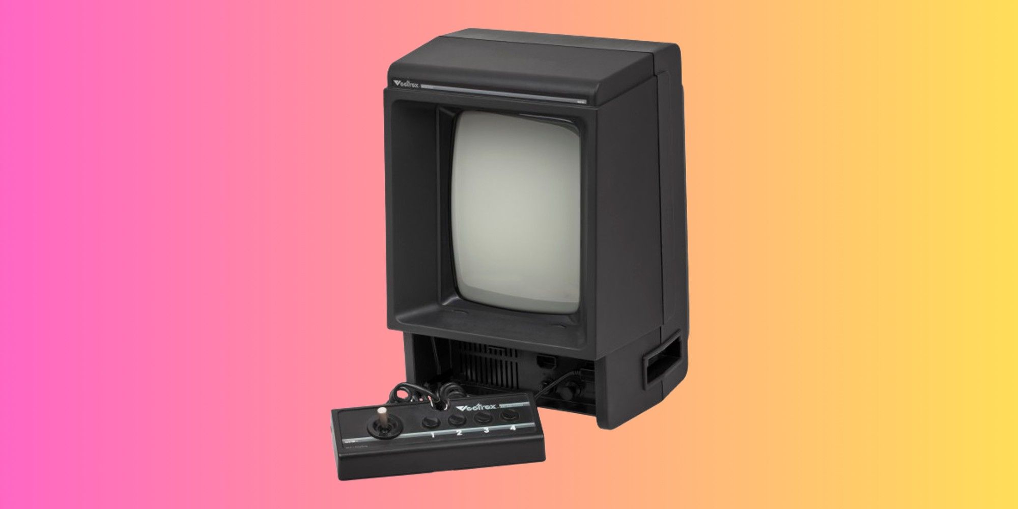 Vectrex console and controller. 