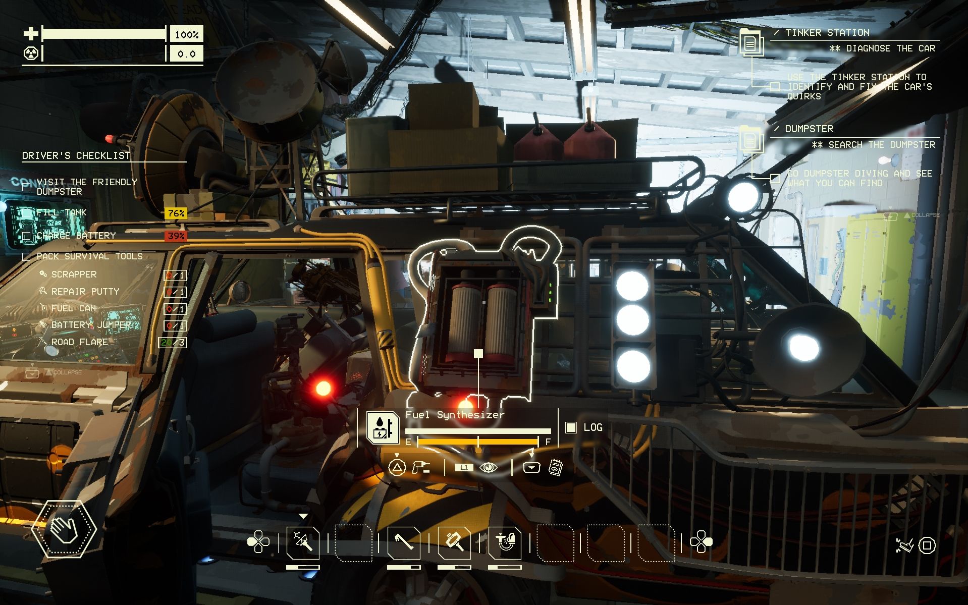 Fuel Synthesizer upgrade installed on the car in Pacific Drive