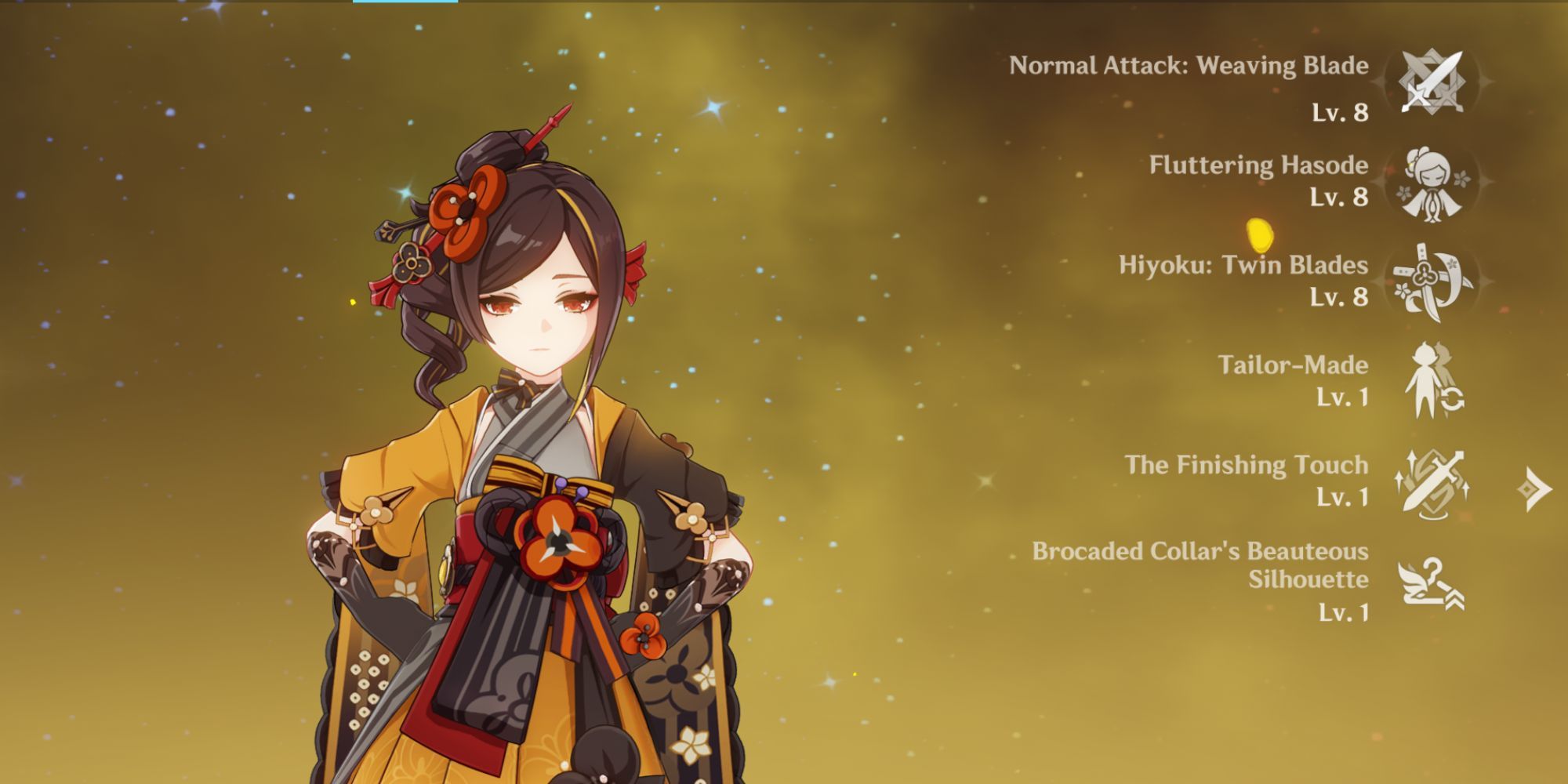 Genshin Impact Chiori Talent Screen