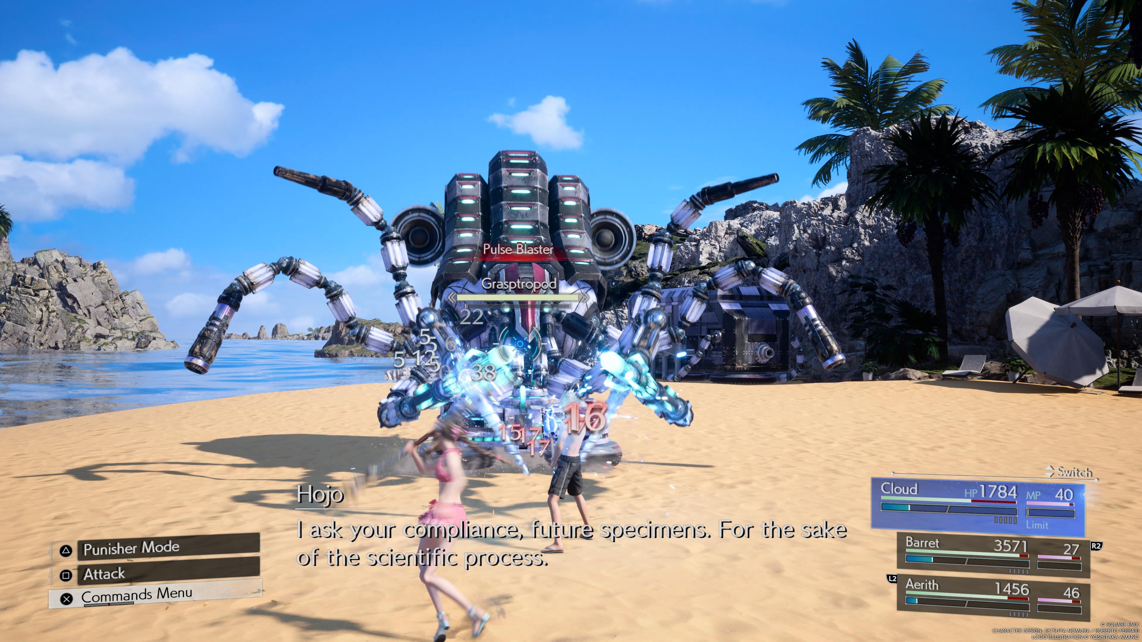 Grasptropod uses Pulse Blaster in Final Fantasy 7 Rebirth