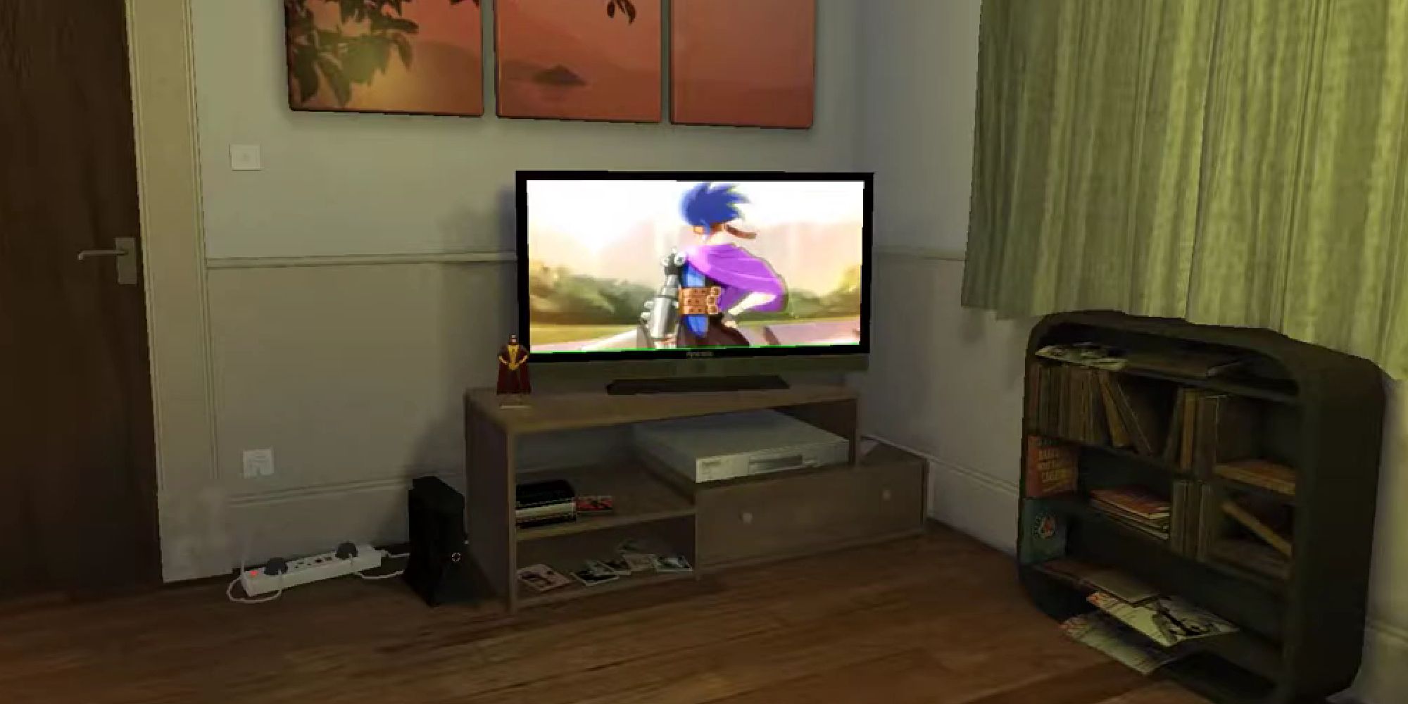 gta4 tv showing anime of sword boy
