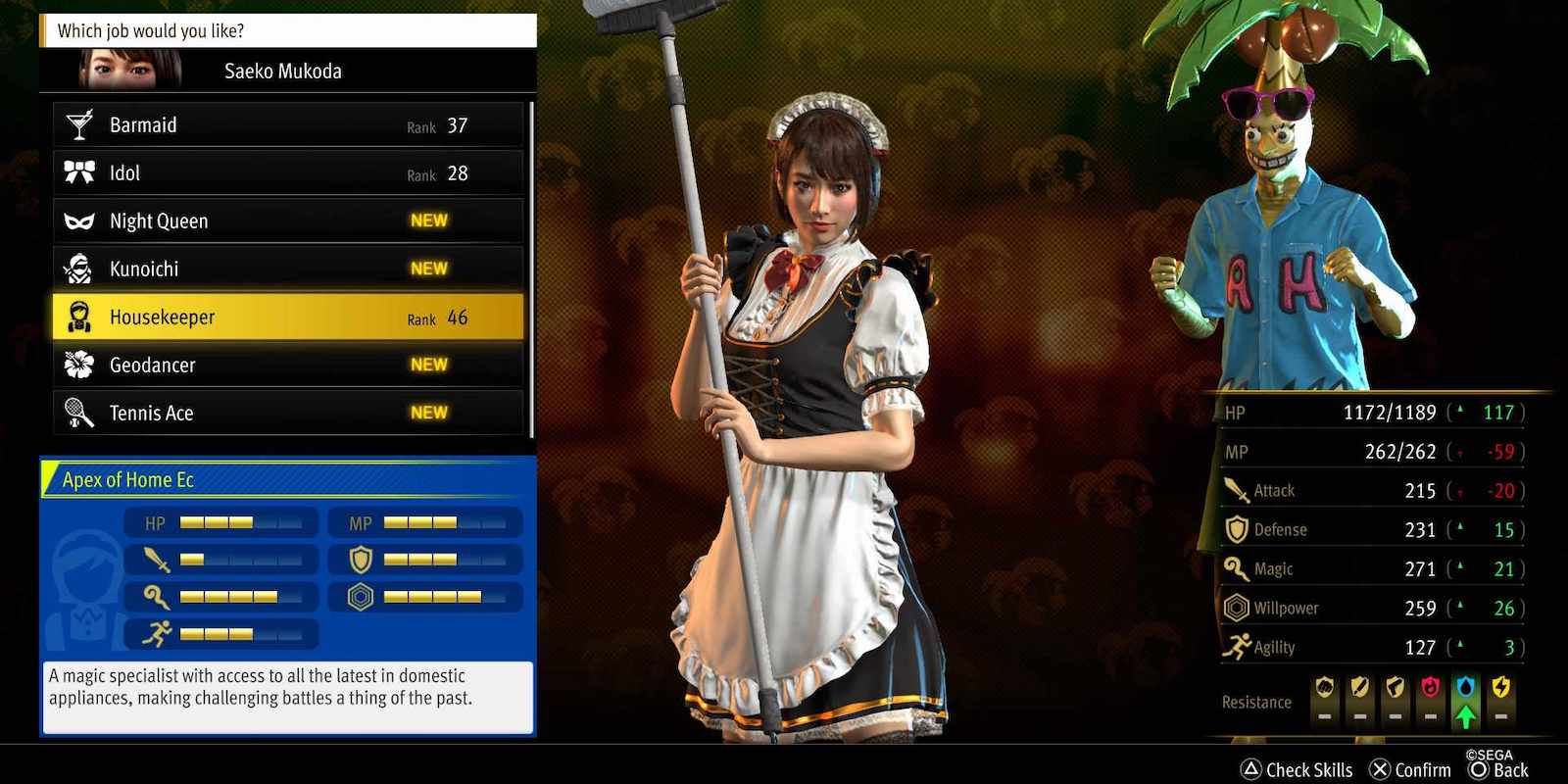 housekeeper aloha tours job in Like a Dragon Infinite Wealth